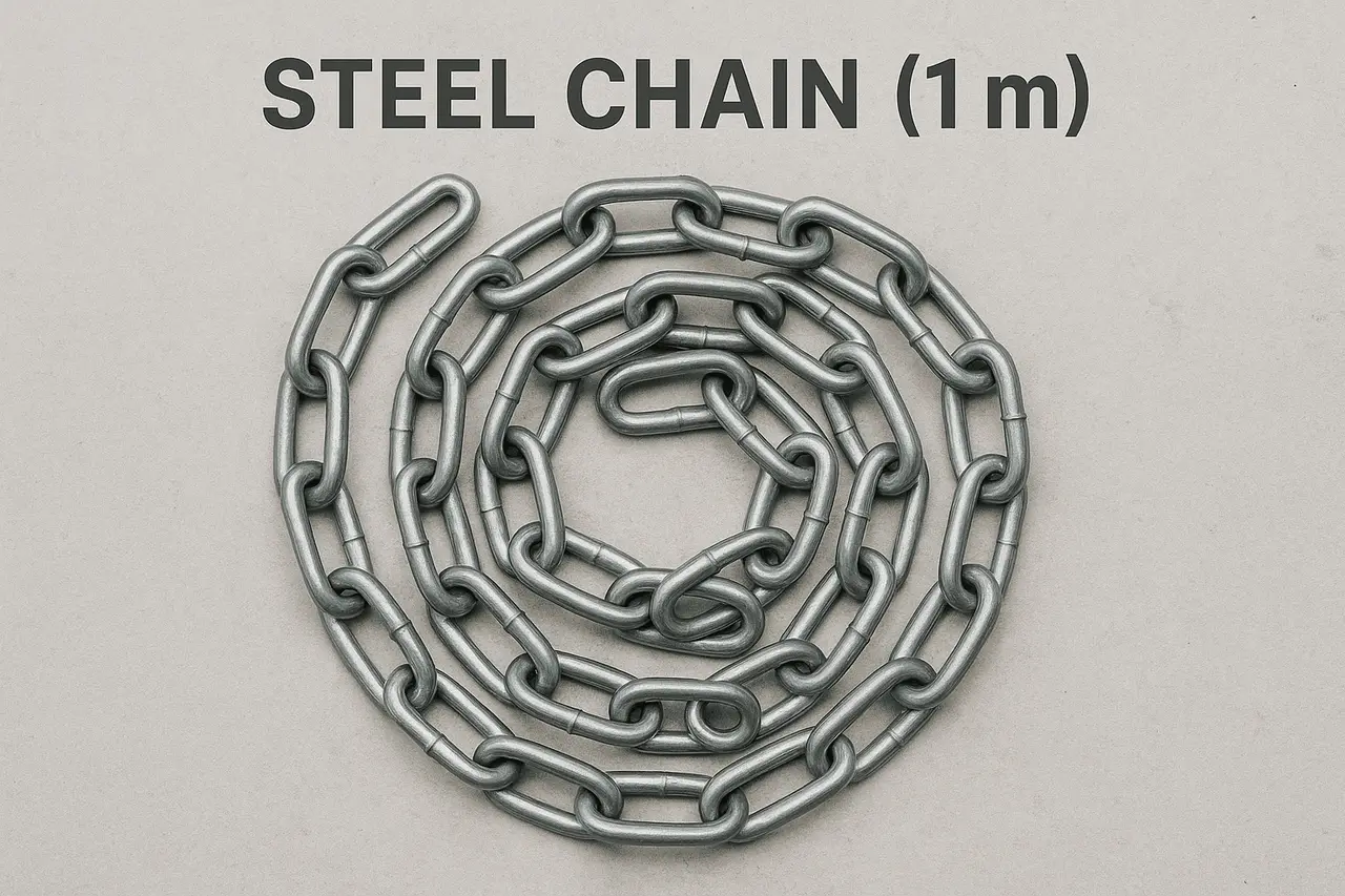 How Much Does a Steel Chain (1 m) Weigh?