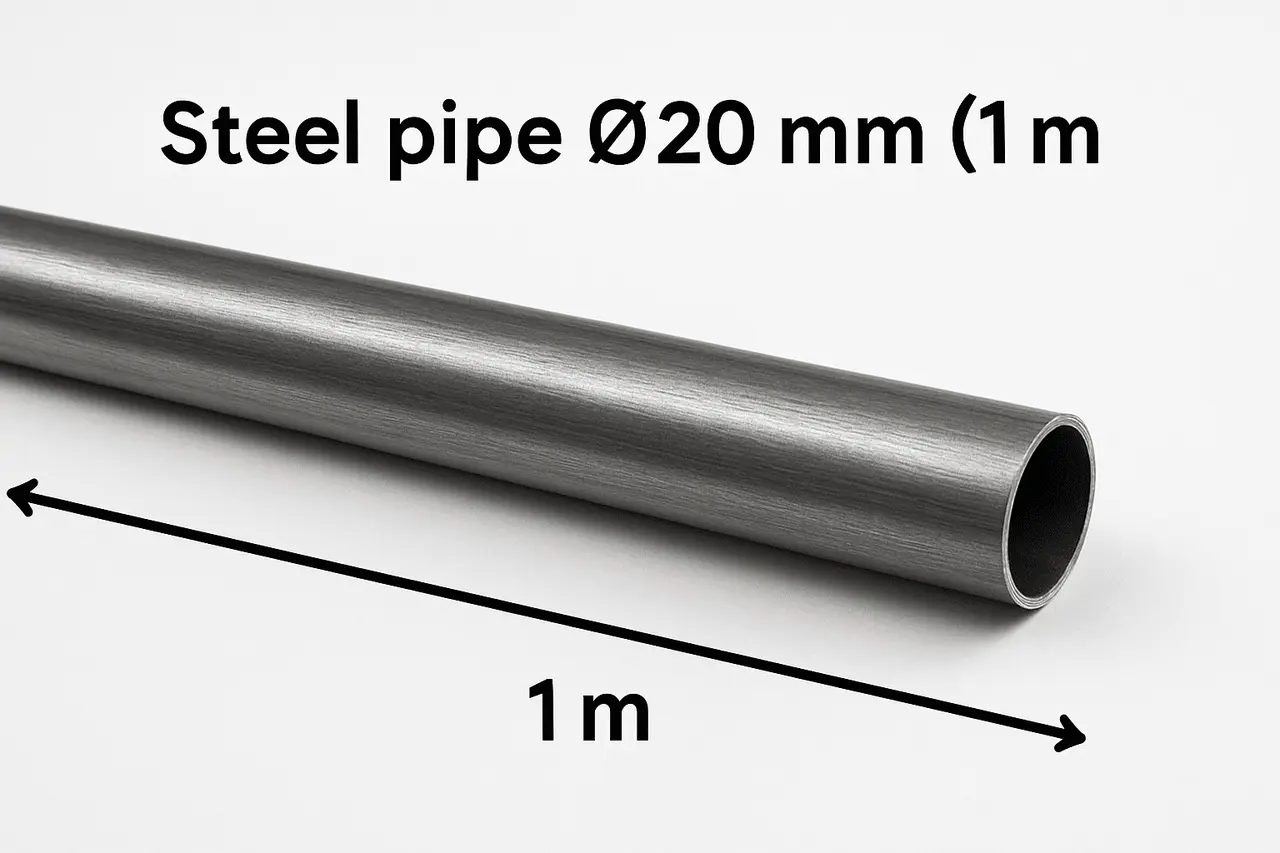 How Much Does a Steel Pipe Ø20 mm (1 m) Weigh?