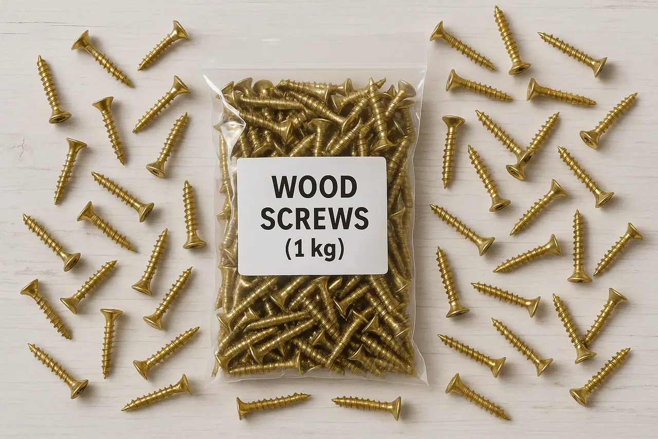 How Much Does a Wood Screw (1 kg) Weigh?